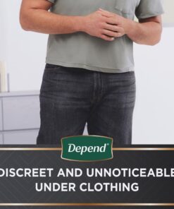 Depend Real Fit Incontinence Underwear for Men, Disposable, Maximum Absorbency, Small/Medium, Grey, 56 Count (2 Packs of 28), Packaging May Vary 16 61k21itxeiL