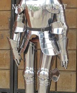 Alternative view of NauticalMart Wearable Medieval Knight Full Suit of Armor Combat Body Armor IOTC Armoury Silver