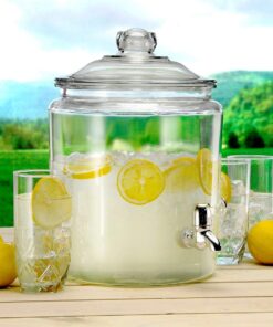 Alternative view of Anchor Hocking 2 Gallon Heritage Hill Beverage Dispenser with Lid (2 piece, all glass, dishwasher safe) Heritage Hill Jar Bev Dispenser