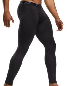 TSLA 1 or 2 Pack Men's Thermal Compression Pants, Athletic Sports Leggings & Running Tights, Wintergear Base Layer Bottoms X-Small 2pack Dim Tights Black/Black 17 61k4WaBxJLL
