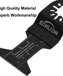 EONLION 50Pcs Metal Wood Oscillating Multitool Quick Release Saw Blades Kit Compatible with Fein Multimaster Porter Cable Black, Decker Bosch Dremel Craftsman Ridgid Ryobi Milwaukee Dewalt Rockwell 50 Pcs 11 61k4lRzENQL
