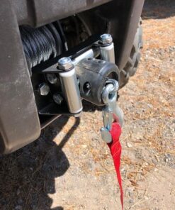 Winch Stopper for Cable. Truck UTV ATV Rubber Winch Cable Stopper, Protects Towing Hook, Synthetic Rope, Cable Line from Wear or Damage, Hawse, Bumper. Quick Installation with Tools. (red) black 23 61k56Z1cWUL