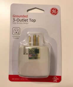 GE 3-Outlet Extender, Grounded Wall Tap, Adapter Spaced, 3-Prong, Multiple Plug, Power Splitter, Cruise Essentials, Use for Home Office School Dorm, UL Listed, White, 58368 1 Pack 3 Outlet | 3-Prong Cube 46 61k5tEWRZCL