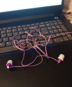 Panasonic ErgoFit Wired Earbuds, In-Ear Headphones with Dynamic Crystal-Clear Sound and Ergonomic Custom-Fit Earpieces (S/M/L), 3.5mm Jack for Phones and Laptops, No Mic - RP-HJE120-V (Purple) Purple 40 61k60IWbKaL