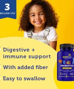 lovebug PROBIOTICS for Kids | Multi-Strain 3 Billion CFU | Constipation & Stomach Discomfort | Sugar Free | Ages 6+ 60 Count (Pack of 1) 22 61k6zQez1vL 1