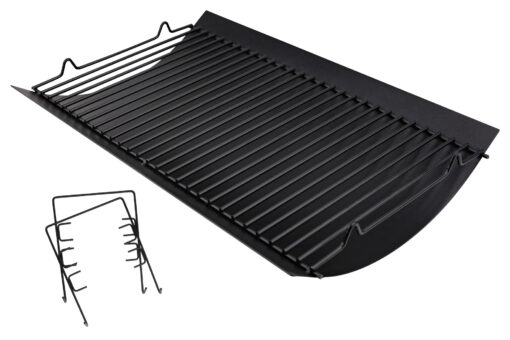 Hisencn 20 inch Ash pan for Chargriller 5050, 5072, 5650, 2123 Charcoal Grills, Char-Griller Model 200157, Replacement Part with 2pcs Fire Grate Hanger, 20" Drip Pan