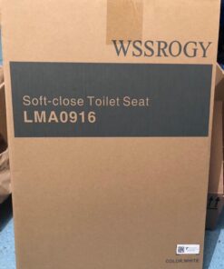 WSSROGY Elongated Toilet Seat with Lid, Quiet Close, Fits Standard Elongated or Oblong Toilets, Slow Close Seat and Cover, Oval, White 33 61kBlRblmFL