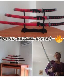 Master Cutlery 3 Piece Marble Red Katana Sword Set 25 61kCT AXY7L