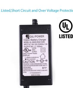 Alternative view of LotFancy 36V 1.5A Battery Charger for Razor Mini Pocket, Boreem Jia 601-S 602-D, Minimoto Maxii ATV, Go Kart, Dune Buggy, Motocross XRF500, Freedom 945 959, UL Listed, 8.9FT Cable