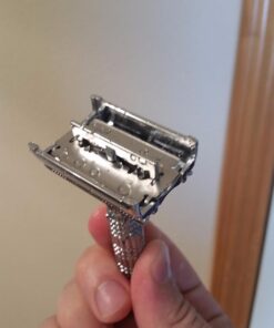 VIKINGS BLADE The Chieftain Safety Razor + 5 Swedish Platinum Super Blades + Carry Case Chromium Silver 48 61kEUX1F2UL