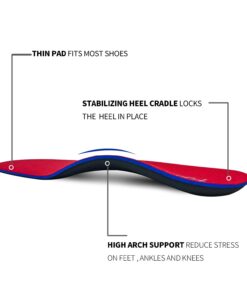 PCSsole Orthotic Arch Support Shoe Inserts Insoles for Flat Feet,Feet Pain,Plantar Fasciitis,Insoles for Men and Women Red Mens 10-10 1/2 | Womens 12-12 1/2 (11.42 Inch) 13 61kFZhcD1zL