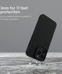 Alternative view of RhinoShield Case Compatible with [iPhone 13 Pro Max] | SolidSuit - Shock Absorbent Slim Design Protective Cover with Premium Matte Finish 3.5M / 11ft Drop Protection - Black Oak