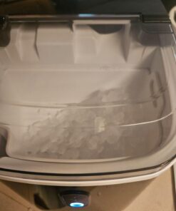 Kndko Nugget Ice Maker Countertop,34lbs/Day,Portable Crushed Ice Machine,Self Cleaning with One-Click Design & Removable Top Cover,Soft Chewable Pebble Ice Maker for Home Bar Camping RV,Black Basic 33lbs/day with pebble ice BLACK UPGRADE 1 35 61kH zkoRmL