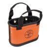 Klein Tools 5144HBS Hard-Body Bucket, Oval Tool Bucket Organizer with Knife Sheath and 14 Other Pockets, Orange/Black 8 61kHNRGaPEL