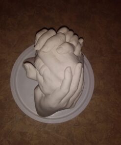 Luna Bean Huge Oversize XL Family Hand Casting Kit – Family Size Hand Molding Kit – Casts 6 Hands Comfortably Adults & Kids, Gifts for Family with Kids - Thanksgiving Gifts Family XL 51 61kHhLNbefL