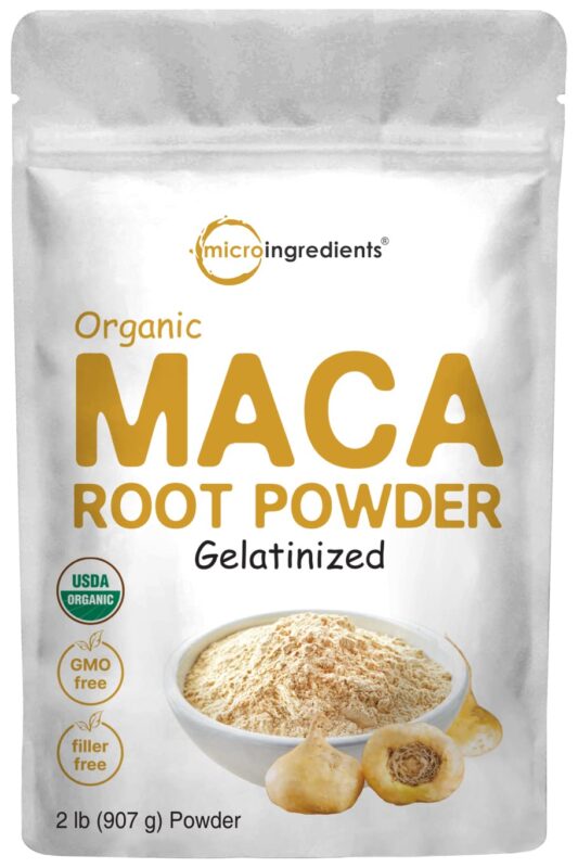 Catalog 5 Organic Maca Root Powder, 2 Pound, Gelatinized for Better Absorption, Rich in Antioxidants, Help Energy, Stamina, Endurance, Strength and Immune System, No GMOs, Vegan Friendly and Peru Origin 2 Pound (Pack of 1)