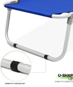 Magshion Portable Military Fold Up Camping Bed Cot + Free Storage Bag- 7 Colors Blue 15 61kJ5jrCn0L