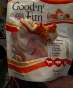 GOOD 'N' FUN Triple Flavor Chews, Rawhide Treats for Dogs 6 Count (Pack of 1) 20 61kKPWea4FL