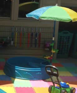 Step2 Play & Shade Pool for Kids, Outdoor Summer Pool with Umbrella, Easy to Assemble, 7 Piece Accessory Kit, Toddlers 2+ Years Old, Multicolor 25 61kKUdbAHL
