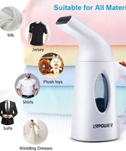 Alternative view of URPOWER Steamer for Clothes Steamer, Portable Handheld Garment Fabric Steamer Fast Heat-up Powerful Clothes Steamer with High Capacity for Home and Travel - Not for Abroad 01-130ml White