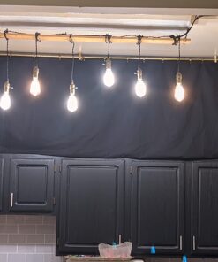 Vintage Pendant Light Kit Cord with Dimming Switch and Triple E26/E27 Industrial Light Socket Lamp Holder 25FT Twisted Black Cloth Bulb Cord Plug in Hanging Light Fixture 36 61kMo12t0AL