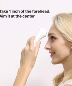 iHealth No-Touch Forehead Thermometer, Infrared Digital Thermometer for Adults and Kids, Touchless Baby Thermometer, 3 Ultra-Sensitive Sensors, Large LED Digits, Quiet Vibration Feedback, Non Contact White 34 61kNQlzCpaL