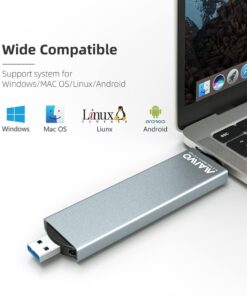 MAIWO M.2 SSD Enclosure Adapter,USB C USB3.1 to M.2 NVME/SATA,MAX 10Gbps,Support 4TB Storage Expansion,Support M or B+M Key,Aluminum Alloy,Automatic Sleep,Dual Interface (FIts 2230/2240/2260/2280) 16 61kNY3klE5L