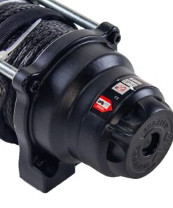 MotoAlliance UTV/ATV 3000lb Winch Kit - 1.1 HP 50 feet Black Synthetic Winch Rope for Off Road Trailer Towing - VIPER Midnight Waterproof Winch 3000 12 61kNaBXsivS
