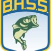 UooEA Bass B.A.S.S. Fish Fishing 4" x 5" Vinyl Sticker Decal Color…