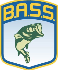 UooEA Bass B.A.S.S. Fish Fishing 4" x 5" Vinyl Sticker Decal Color…