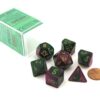 Chessex Polyhedral 7-Die Gemini Dice Set - Green & Purple with Gold CHX-26434 14 61kNreM3RGL