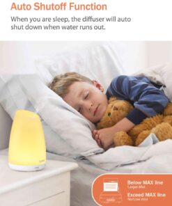 Syntus 150ML Essential Oil Diffuser Ultrasonic Aromatherapy Diffusers with Adjustable Mist Mode and Waterless Auto Shut-Off for Home Office 31 61kO0MUQUEL