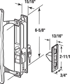 Alternative view of Slide-Co 143496 Sliding Door Flushmount Handle, White