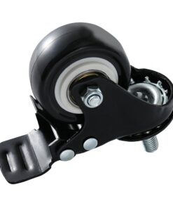 DICASAL 4 Pack 1.5 Inch Swivel Stem Casters, Non-Marking Polyurethane Wheels 330 Lbs with Diameter 3/8"- 16 x 1" Stem Thread and Nuts for Carts Trolley Furniture 3/8-16*1" 22 61kQbu1xOIL