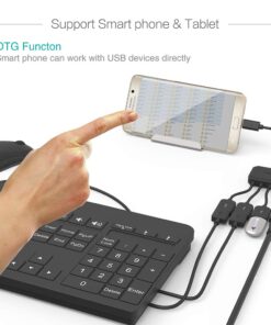 TUSITA Micro USB HUB Adaptor with Power, 3-Port Charging OTG Host Cable Cord Adapter Compatible with Raspberry Pi 2 3 Pi Zero Android Smart Phone Tablet Samsung Galaxy HTC Sony Google LG/Linux 26 61kQr7XHL