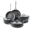 Misen Nonstick Pots and Pans Set - Nonstick Cookware Sets - 9 Piece Essential Kitchen Cookware Set Cookware Set 9 Piece 8 61kSAffw0L