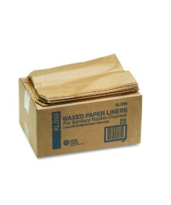 Hospeco KL Waxed Kraft Feminine Hygiene Liner Bag with Gusset,10.25" x 7.5" x 3.5",(Case of 500) Brown 1 case of 500 10 61kUYiB61cL