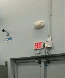 WALI Bullet Dummy Fake Surveillance Security CCTV Dome Camera Indoor Outdoor with one LED Light Warning Security Alert Sticker Decals (TC-S4), 4 Packs, Silver 52 61kVRW 7HDL