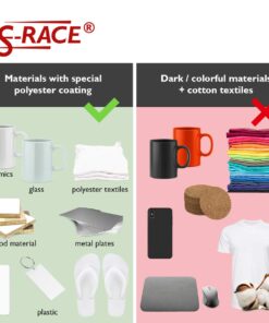 S-RACE Sublimation Paper 8.5 x 14 inch, 100 Sheets - Vibrant Colors, Instant Dry, Smear-Proof, No Roller Marks - Sublimation Ink Required 8.5 x 14 (Legal size) Standard (100 Sheets) 13 61kW7ifnupL