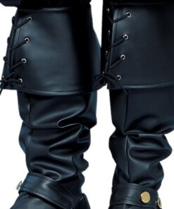 Alternative view of Deluxe Black Vinyl Boot Tops Costume Accessory Standard