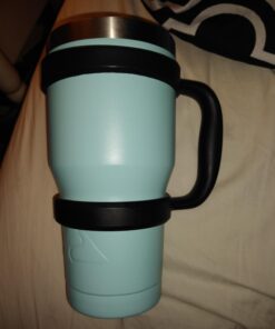 Grip-It YETI Tumbler Cup Handle for 30oz Rambler - Lightweight, Spill Proof Grip For RTIC Cooler Stainless Steel Tumblers, SIC, Ozark Trail & Travel Water Coffee Mugs or Flask - Midnight Black 22 61kXEjfcFL 2