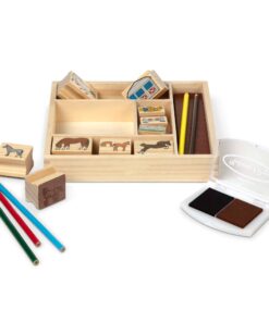 Melissa & Doug Wooden Stamp Activity Set: Horse Stable - 10 Stamps, 5 Colored Pencils, 2-Color Stamp Pad - Horse Stamps With Washable Ink, Horse Gifts For Girls And Boys Ages 4+ 16 61kXW8tCpXL