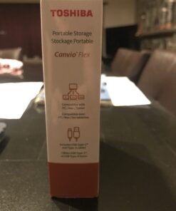 Toshiba Canvio Flex 4TB Portable External Hard Drive USB-C USB 3.0, Silver for PC, Mac, & Tablet - HDTX140XSCCA USB-C & USB 3.0 24 61kZcV3WJ3L