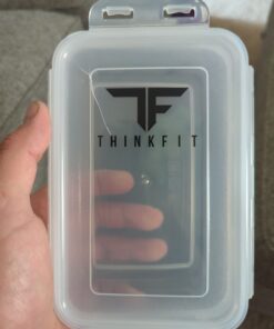 ThinkFit Insulated Meal Prep Lunch Box with 6 Food Portion Control Containers - BPA-Free, Reusable, Microwavable, Freezer Safe - With Shaker Cup, Pill Organizer, Shoulder Strap & Storage Pocket (Blue) Blue 54 61ka9zEX3zL