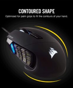 Corsair Scimitar Pro RGB - MMO Gaming Mouse - 16,000 DPI Optical Sensor - 12 Programmable Side Buttons - Black 24 61kbHyVwzL