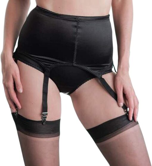 Rago Style 3184 - Six Strap Soft Shaping Garter Belt M/28 Black