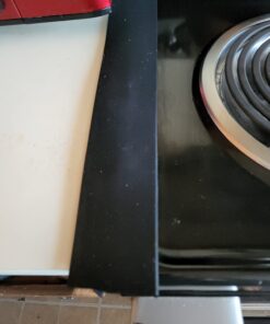 DSYJ Silicone Stove Gap Covers 2 Pack, Heat Resistant Oven Gap Filler Seals Gaps Between Stovetop and Counter, Easy to Clean (25 Inches, Black) 43 61kdMJxiSQL