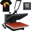 F2C 15" x 15" Black Heat Press Machine Digital Clamshell Transfer Sublimation Print Press Machine for T-Shirt 110V 41 61keLtBg5cL