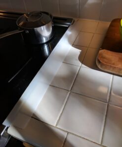 ITEMporia Silicone Stove Gap Covers (2 Pack), Easy Clean Heat Resistant Oven Gap Filler To Seal Between Stovetop and Counter (25 Inches, Translucent White)) 25 Inches 21 61khYXRsFGL