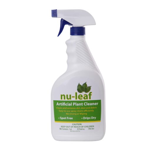 NuDell Nu-Leaf Cleaner Spray for Artificial Trees and Silk Plants, No Rinsing or Wiping, Drip Dry and Spot Free, Odorless, 32 Fl Oz (Pack of 1), White 32 Fl Oz (Pack of 1)